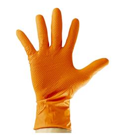 Zaštitne rukavice potrošne od nitrila narandžaste boje veličina L 100/1 JBM